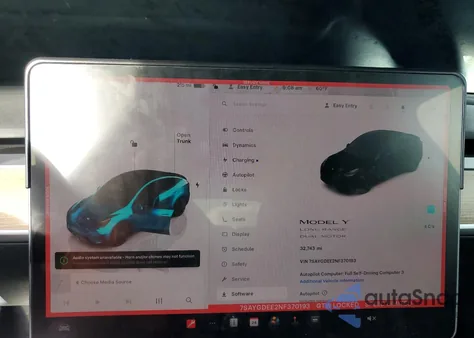 2022 Tesla Model Y из США, поврежденный, VIN 7SAYGDEE2NF370193